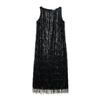 Sequin Fringe Column Dress