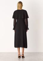 Navy Long Wool Car Coat