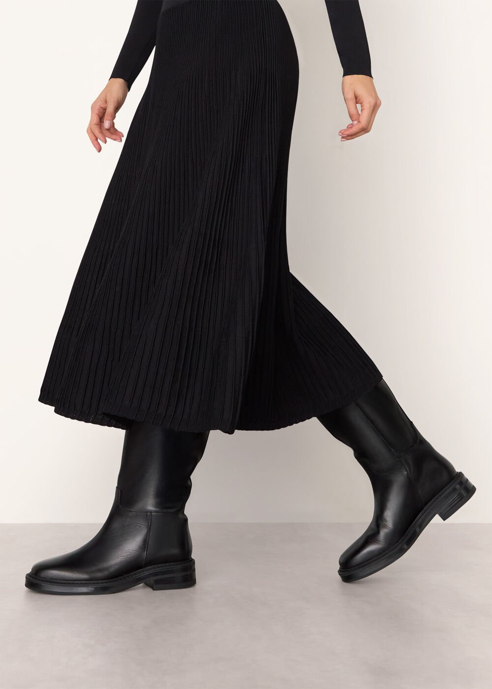 Navy Long Wool Car Coat