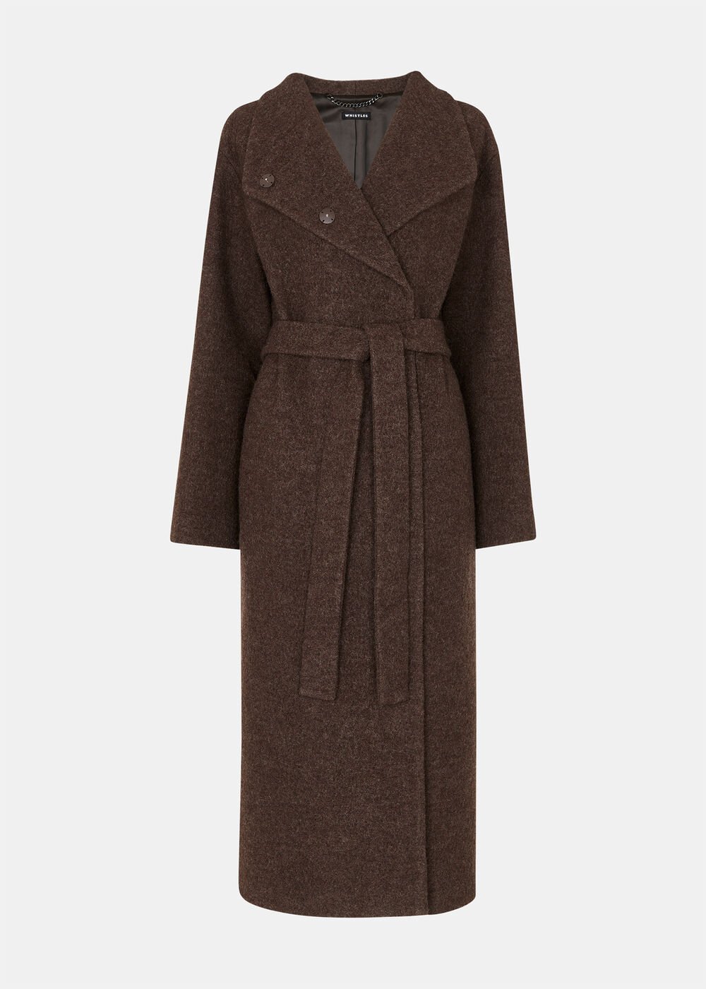 Navy Long Wool Car Coat