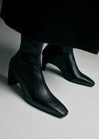 Navy Long Wool Car Coat