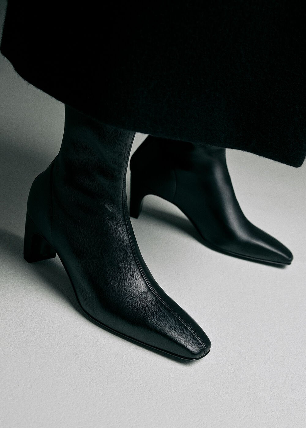 Navy Long Wool Car Coat