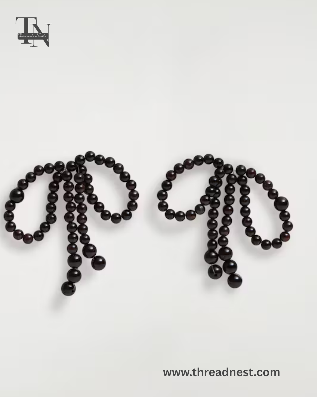 SCHLEIFEN-OHRRINGE AUS GRANAT